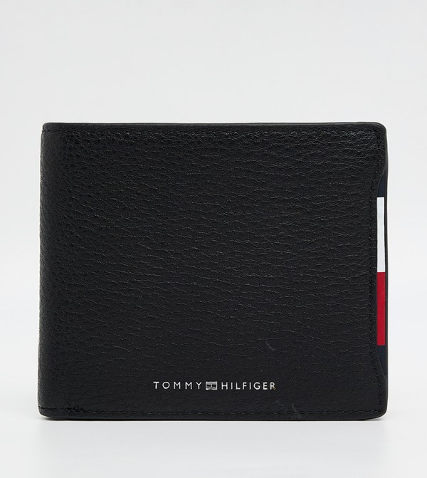 Textured Leather Bi-Fold Wallet