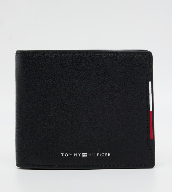 Textured Leather Bi-Fold Wallet