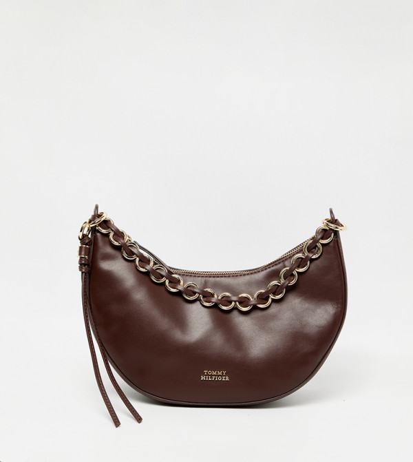 Textured Leather Shoulder Bag