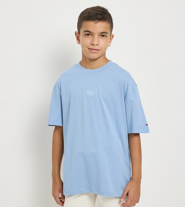Embroidery Detail Crew Neck T-Shirt