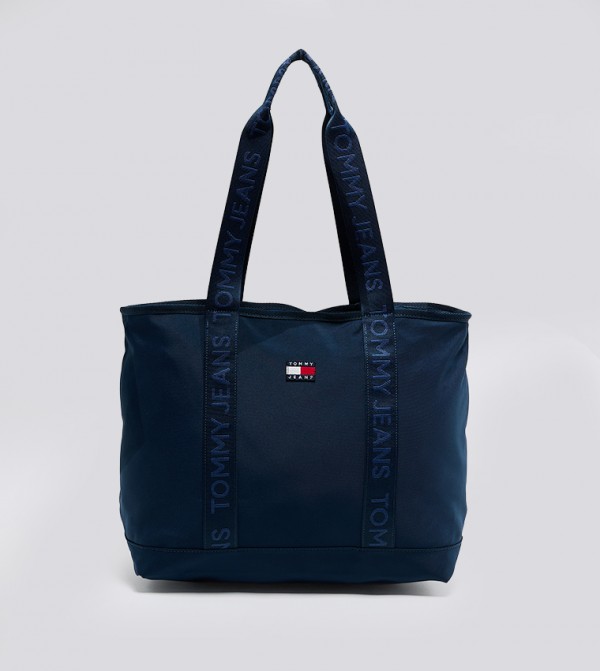 Logo Detail Zip-Closure Tote Bag