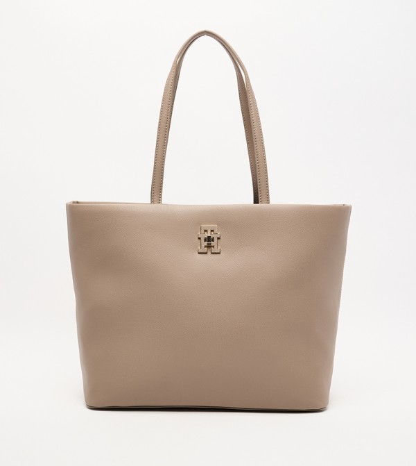 Monogram Zip-Closure Tote Bag