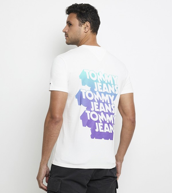 Logo Printed Crew Neck Regular Fit T-Shirt