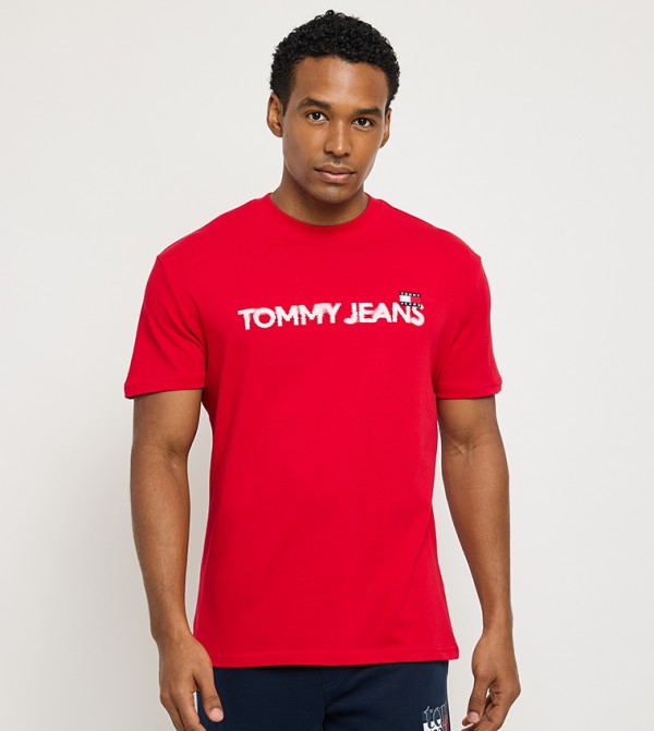 Monotype Printed Crew Neck T-Shirt