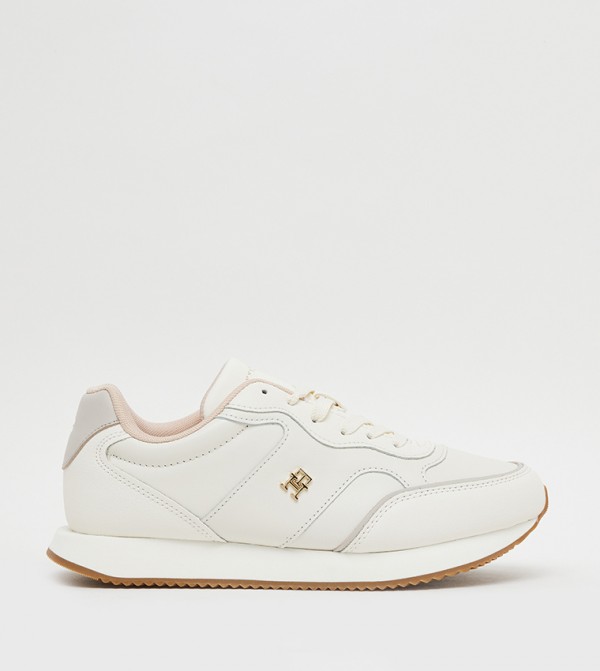 Leather Lace-Up Runner Sneakers