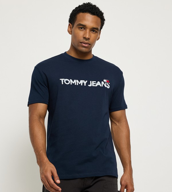 Monotype Printed Crew Neck T-Shirt