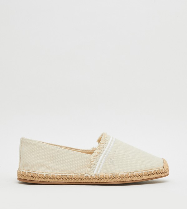 Frayed Hem Canvas Espadrilles