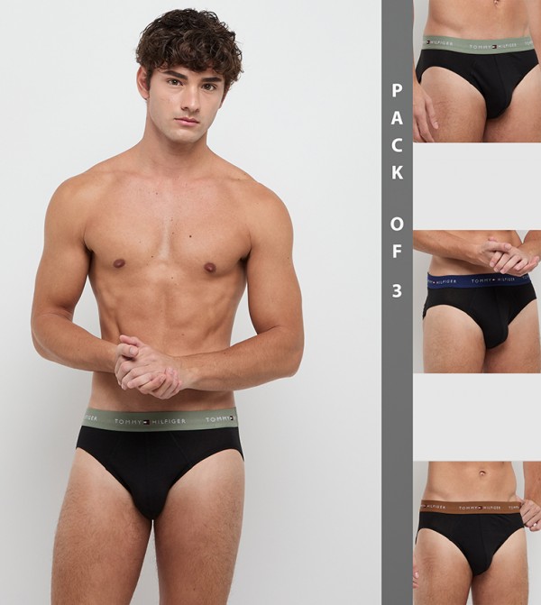 سروال داخلي بشعار - 3 قطع 