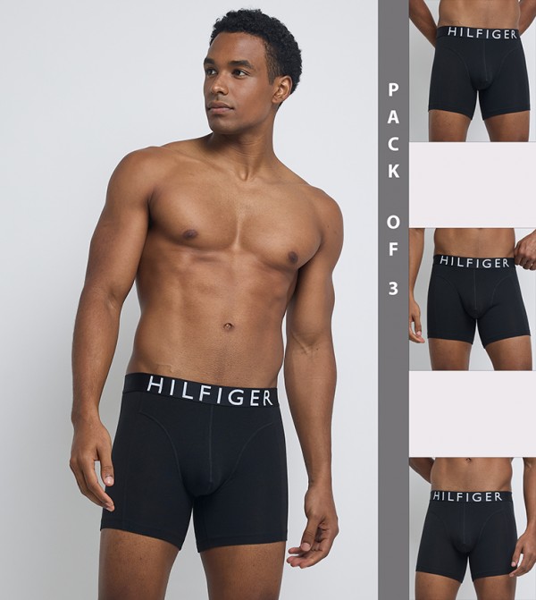 3-Pack Logo Waistband Trunks