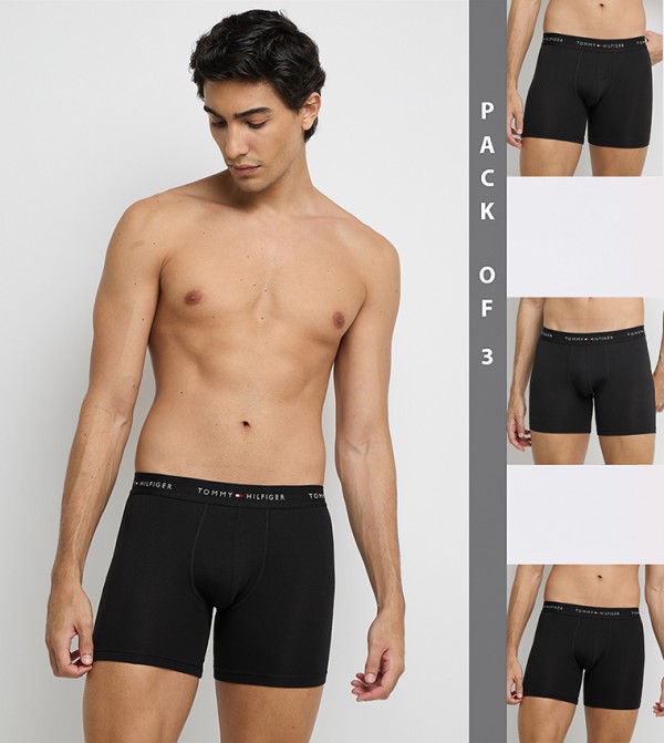 Pack of 3 Logo Waistband Trunks