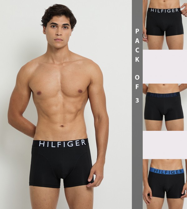 Pack of 3 Logo Waistband Trunks