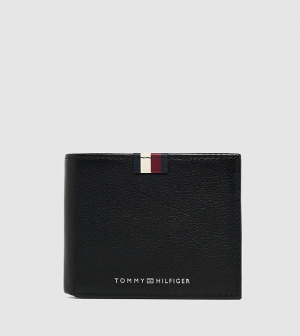 Logo Detail Leather Bi-Fold Wallet