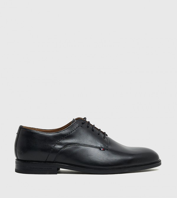 Textured Thunit Leather Derby Shoes