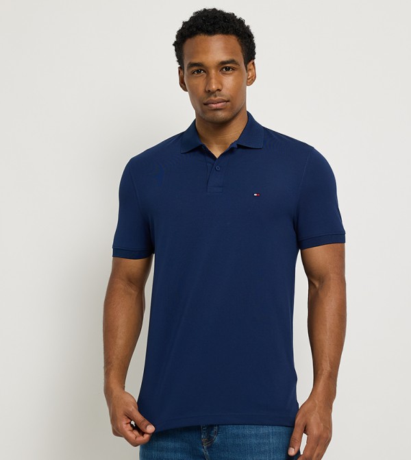 Flag Detail Short Sleeves Polo T-Shirt