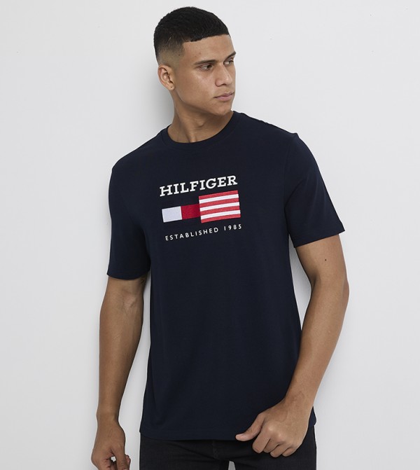 Monotype Printed Crew Neck T-Shirt
