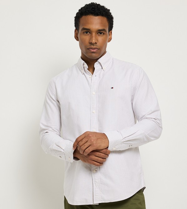 HERITAGE Striped Button-Down Collar Shirt