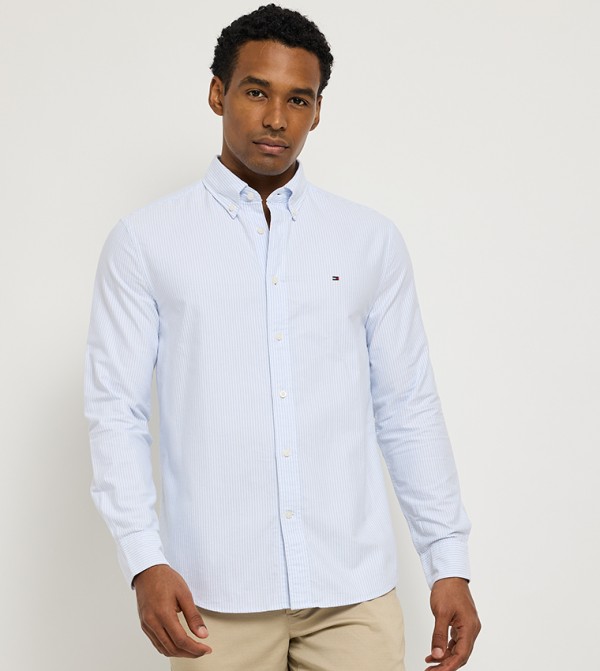 HERITAGE Striped Long Sleeves Oxford Shirt