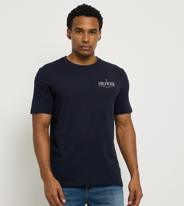 Monotype Printed Crew Neck T-Shirt