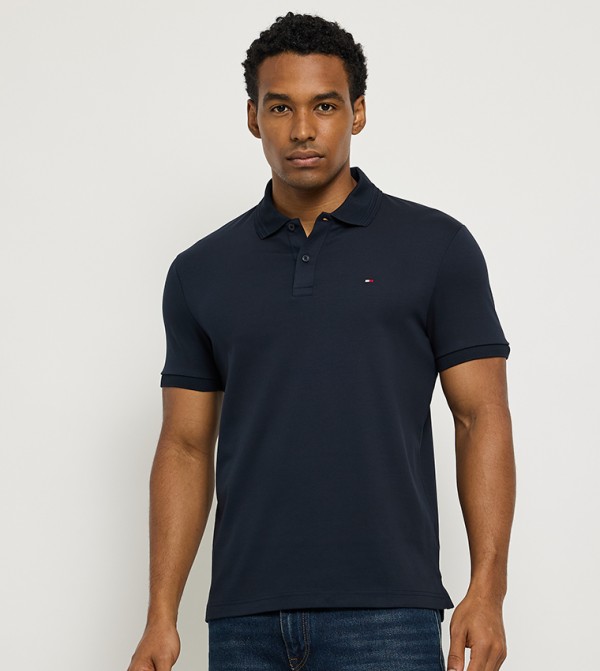 Flag Detail Short Sleeves Polo T-Shirt