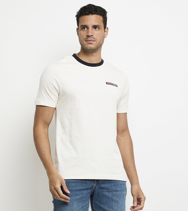 Logo Embroidered Crew Neck T-Shirt