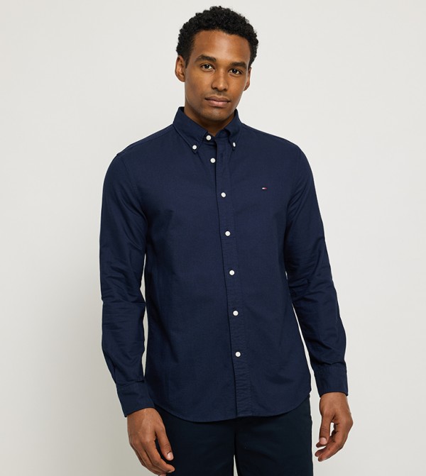 HERITAGE Solid Button-Down Collar Shirt