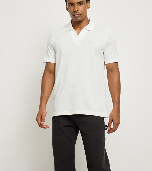 Flag Detail Short Sleeves Polo T-Shirt