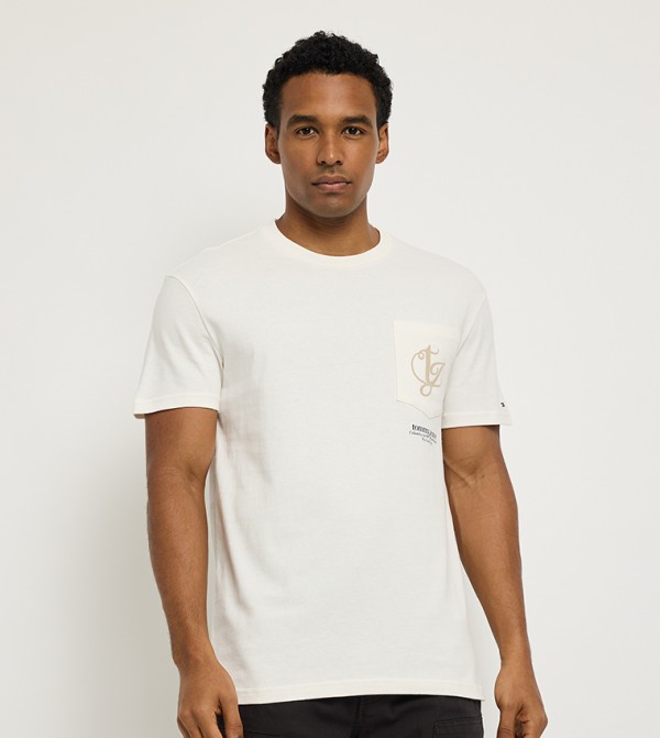 Monotype Printed Crew Neck T-Shirt