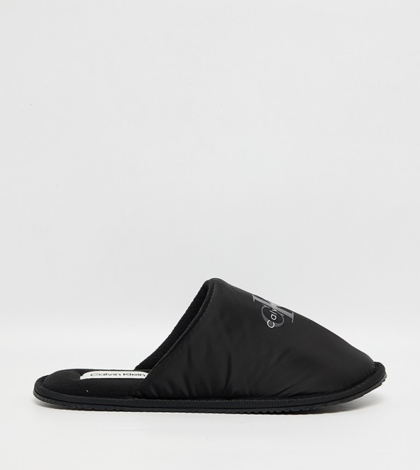 Logo Printed Bedroom Mules