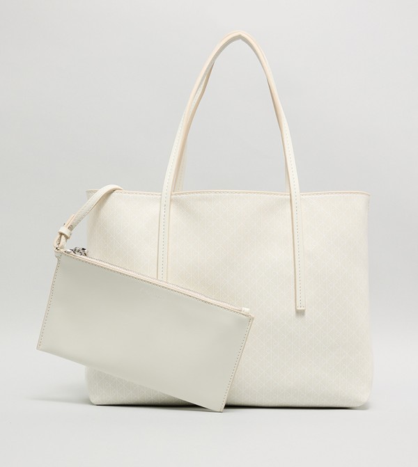 Patterned Tote Bag with Coin Pouch