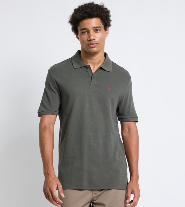 Logo Embroidered Pique Polo T-Shirt