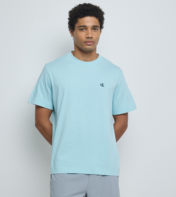 Monogram Embroidered Crew Neck T-Shirt