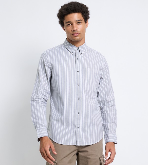 Striped Oxford Classic Long Sleeves Shirt