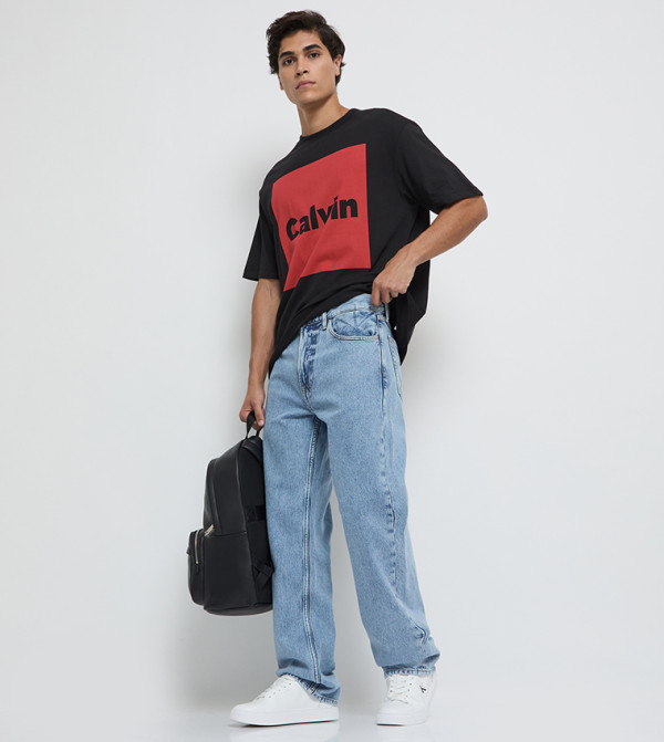 90s Washed Straight Fit Jeans