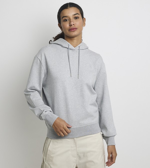 Logo Embroidered Long Sleeves Hoodie