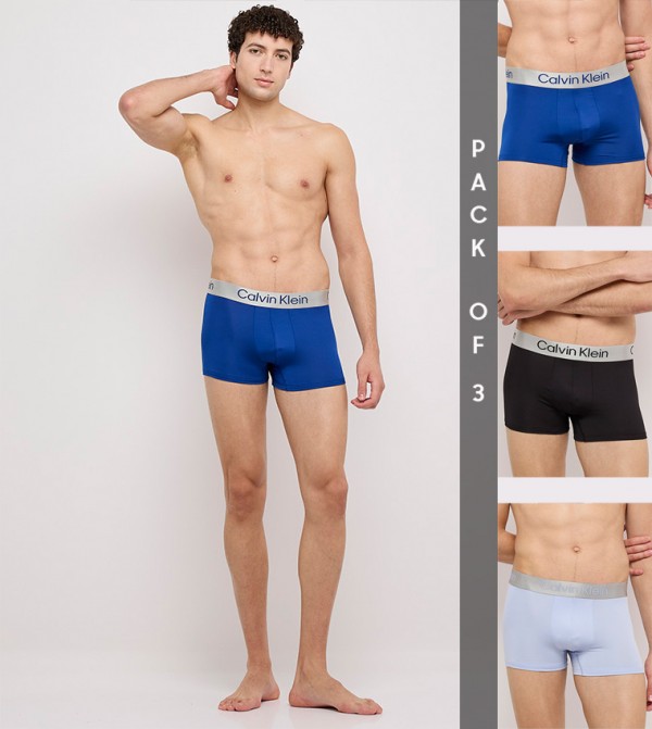 3-Pack Logo Wasitband Trunks