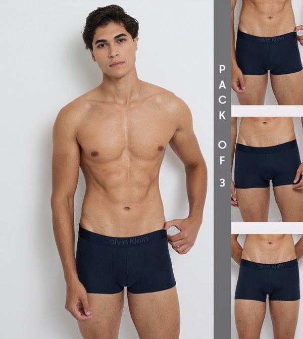 Pack of 3 Logo Waistband Trunks