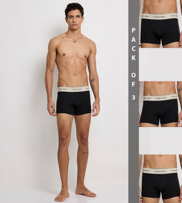 Pack of 3 Logo Waistband Trunks