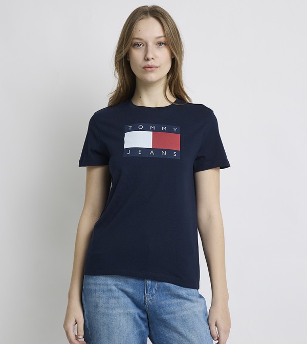 Monotype Flag Printed Short Sleeves T-Shirt