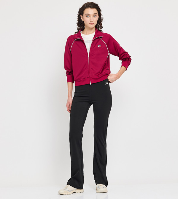 Monotype Detail Flared Leggings