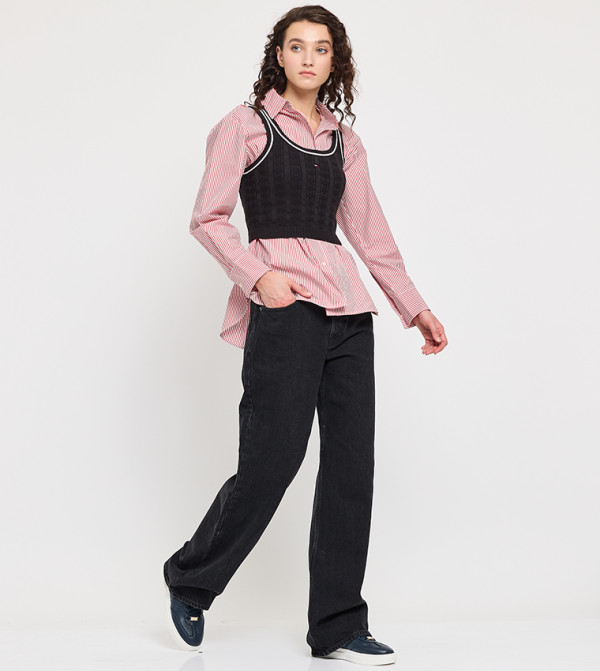 Washed Straight Fit Jeans