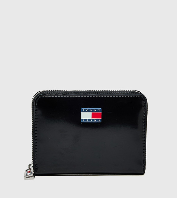 Label Detail Zip Around Wallet