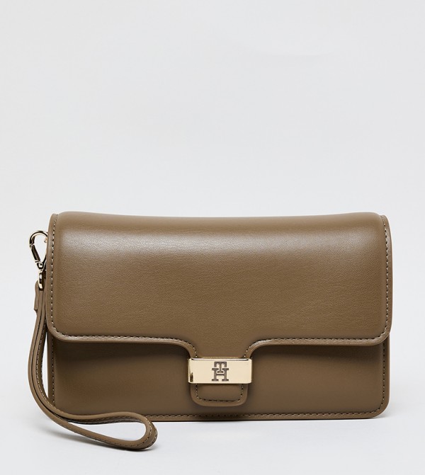 Textured Flap Crossbody Bag