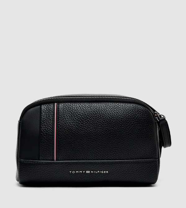 Textured Zippered Toiletry Bag