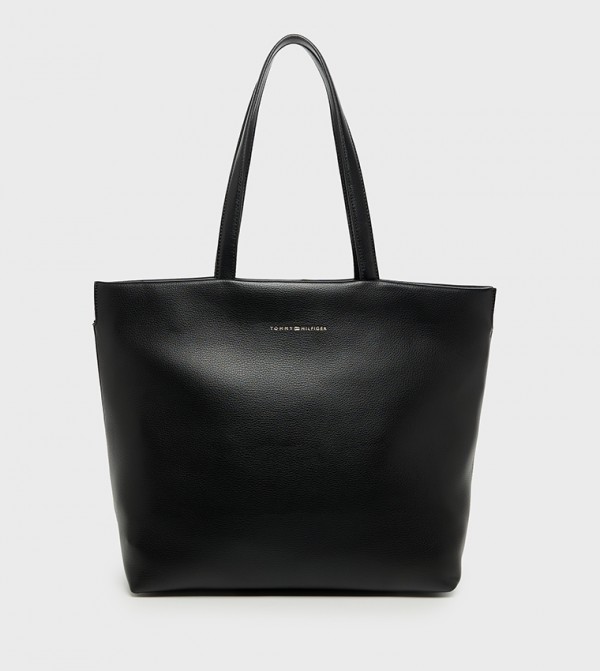 Textured Zippered Tote Bag