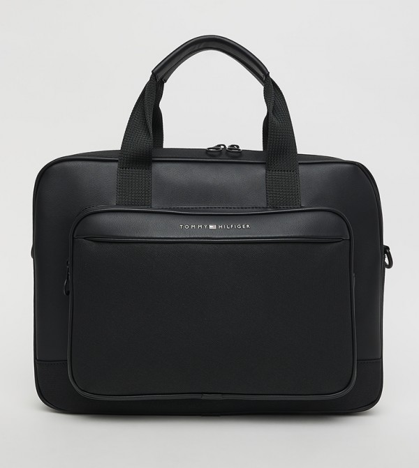 FOUNDATION Textured Front Pocket Laptop Bag