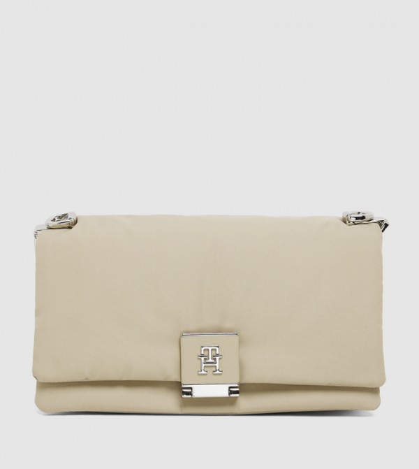 Logo Detail Flap Crossbody Bag