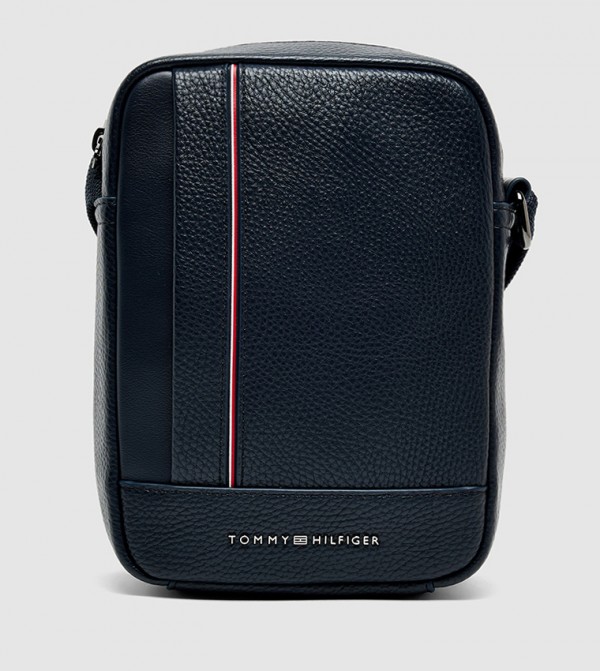 Logo Detail Zippered Reporter Bag