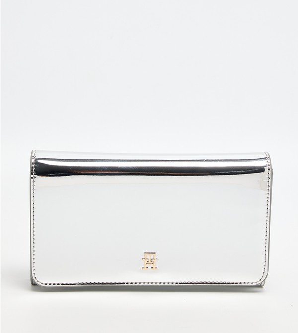 ICON Metallic Flap Clutch Bag