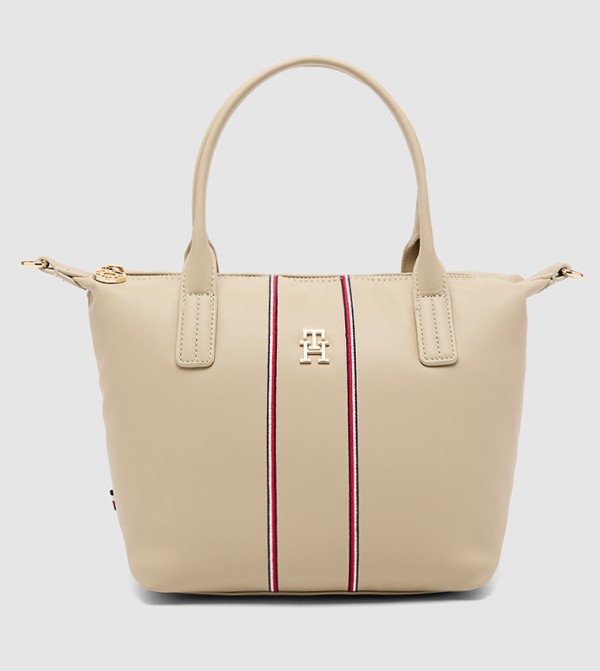 Monogram Detail Mini Tote Bag