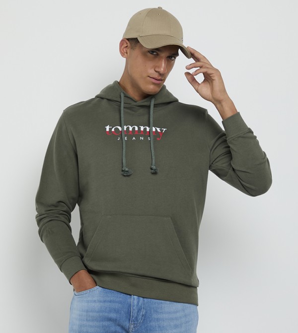 Logo Printed Long Sleeves Hoodie